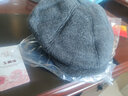 玉柳緣 中老年人帽子男秋冬天加絨保暖護耳帽爸爸帽爺爺老頭帽毛呢前進(jìn)帽鴨舌老人帽休閑防寒帽 灰色 曬單實(shí)拍圖