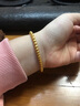 杜大生珠寶古法黃金手鐲女999足金福字傳承手鏈小金珠轉運珠手串男 【?！孔止欧ㄊ宙溂s3.2-3.4g 曬單實(shí)拍圖