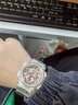 卡西歐（CASIO）女表GSHOCK獨角獸可愛(ài)粉色玫瑰金送女友時(shí)尚防水學(xué)生運動(dòng)電子手表 GMA-S120SR-7A透明玫瑰金 曬單實(shí)拍圖