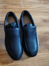 老人頭（laorentou）皮鞋男夏季真皮男鞋商務(wù)休閑鞋透氣中老年爸爸鞋軟底舒適皮鞋 四季款-黑色 36 曬單實(shí)拍圖