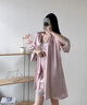 BESNOS意大利品牌真絲睡袍夏季真絲睡衣女感桑蠶絲睡衣真絲吊帶睡裙套裝 可可粉 M 曬單實拍圖