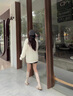 妃奧絨寬松毛衣女秋冬軟糯外穿2025新款慵懶風(fēng)高級感少女針織衫外套 杏色 M 曬單實拍圖