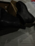 跨足行马丁靴男春夏季男士英伦风高帮皮鞋增高工装黑色透气皮靴中帮潮鞋 黑色6孔中帮【加绒款】 45 码（=运动鞋46） 实拍图