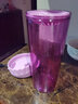 特百惠（Tupperware）正品水杯500ml茶韻隨心杯密封防漏塑料杯運(yùn)動泡茶杯男女學(xué)生杯子 雛菊紫 500ml 曬單實(shí)拍圖