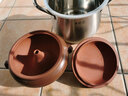滇匠配不銹鋼底鍋手工制作跳紋汽鍋云南建水紫陶汽鍋雞蒸鍋家用湯鍋 內蓋 紫陶蘑菇頂 28cm 2.0L 曬單實(shí)拍圖