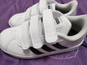 adidas「T头鞋」VL COURT板鞋小白鞋德训鞋男小童阿迪达斯轻运动 白色/黑色 28(165mm) 实拍图