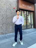 GANT/甘特秋冬新款男士長(zhǎng)褲簡(jiǎn)約通勤純色百搭商務(wù)休閑直筒休閑褲 433-夜藍(lán)色 32 曬單實(shí)拍圖