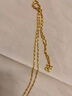 周大生黃金項鏈足金滿(mǎn)天星素鏈金鏈送女友生日禮物 小版43cm/2.41g 曬單實(shí)拍圖
