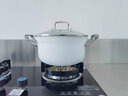 康釜水晶鍋無(wú)涂層蒸煮燉鍋煮粥煲湯家用精致燉煮電陶爐 純白 28cm 6L 曬單實(shí)拍圖