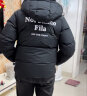 斐乐（FILA） 官方羽绒服情侣款冬季休闲运动连帽长袖印花保暖外套男女装上衣 正黑色-BK 170/92A/M 实拍图