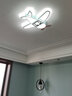 自由亮兒童房燈飛機吸頂燈男孩女孩臥室燈具裝飾創(chuàng)意LED卡通戰(zhàn)斗機燈具 藍色590*500mm[三色光] 曬單實拍圖