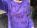 莎妮朵羅大碼衛(wèi)衣女裝春裝2025新品胖mm顯瘦圓領(lǐng)字母燙鉆長(zhǎng)袖上衣17406 紫色加絨-預(yù)售3天發(fā)貨 L建議100-120斤穿著 曬單實(shí)拍圖