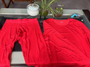 莫代爾80支男士秋衣秋褲套裝薄款無(wú)痕內衣褲緊身打底棉毛衫保暖線(xiàn)衣線(xiàn)褲 中國紅-圓領(lǐng)無(wú)痕套裝 A類(lèi) 7A抗菌 XL/175 曬單實(shí)拍圖