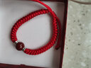 韓萊緹（HLT）本命年藏銀朱砂手繩男女粗款紅繩手鏈手工編織飾品朋友禮物虎年十二生肖本命年手環(huán)腳鏈 紅色款GSF-B02-304 曬單實(shí)拍圖