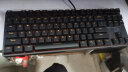 达尔优（dareu）DK100 机械键盘 有线键盘 游戏键盘 87键 无光 双色注塑 电脑键盘 黑色红轴 实拍图