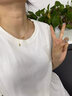 中國黃金（CHINA GOLD）黃金項鏈女款足金相思豆吊墜5G套鏈生日禮物送女友老婆教師節禮物 相思豆套鏈 約4g 曬單實(shí)拍圖