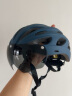 洛克兄弟（ROCKBROS） 骑行头盔山地公路自行车头盔男女带风镜一体成型炫彩安全帽 磨砂蓝：58-62cm 灰色镜片 实拍图