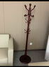 海瑞佳（HARRIECA）新中式衣帽架落地掛衣架家用實木掛衣服架子臥室房間衣架落地立式 021紅棕色圓盤【吉祥如意鉤】 曬單實拍圖