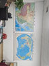 中國+世界地形圖  地圖掛圖（2米*1.5米 大尺寸 高檔仿實(shí)木卷軸 升級版掛圖） 曬單實(shí)拍圖