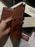 班亞奴（banyanu）錢(qián)包男真皮長(cháng)款簡(jiǎn)約大容量復古頭層牛皮錢(qián)夾2025新款男式商務(wù)皮夾 黃棕色（頭層牛皮）防盜刷 曬單實(shí)拍圖