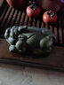 玉頤閣謝師禮宜興紫砂茶寵擺件精品可養(yǎng)手工茶玩招財小貔貅威震四方 綠泥款 曬單實拍圖