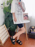 達(dá)芙妮厚底涼鞋女款夏季2024新款魔術(shù)貼沙灘涼鞋百搭配裙子外穿休閑涼鞋 黑色 37 曬單實(shí)拍圖