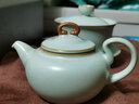 青澹汝窯整套茶具景德鎮(zhèn)汝窯手工高檔陶瓷 大觀園初晨茶組 曬單實(shí)拍圖
