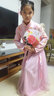 微愛(ài)的小松鼠（weiaidexiaosongshu）漢服女童 唐裝仙女裙小學(xué)生古裝兒童禮服公主裙春秋旗袍套裝 225 粉色長(cháng)袖 繡花部分有兩種隨機發(fā) 140 曬單實(shí)拍圖