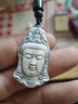 夢至尊999足銀觀音頭吊墜男士潮款實(shí)心復(fù)古項(xiàng)鏈掛件吊牌 觀音頭吊墜重約27克 曬單實(shí)拍圖
