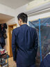 紅都西服套裝男士商務(wù)職業(yè)裝結婚新郎伴郎服藍黑色上班正裝西裝男 藍色AJ7118-2(B版)兩?？?2XL 185 曬單實(shí)拍圖