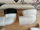 一靚馬桶移位器扁管配件 PVC110渠道型扁管直接三通彎頭三通加大加厚 渠道型帶膠圈下彎頭 曬單實(shí)拍圖