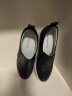 红蜻蜓休闲皮鞋女春季新款韩版松糕鞋内增高乐福鞋女单鞋 黑色套脚款 37 实拍图