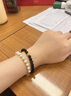 Rose Imprinting黑曜石手串情侶黑色水晶轉(zhuǎn)運(yùn)珠簡(jiǎn)約男女七夕禮物 珠子6mm 曬單實(shí)拍圖