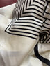 JIOESC絲巾簡(jiǎn)約黑白條方巾真絲圍巾送女友紋桑蠶絲絲巾女春夏季韓版百搭 黑白條紋 均碼 曬單實(shí)拍圖