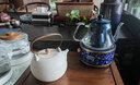 縱歡煮茶器煮茶壺玻璃電熱燒水壺家用全自動(dòng)蒸花茶普洱白茶養生壺 喜上眉梢電陶爐套裝-霽藍 曬單實(shí)拍圖