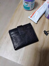 VUNIQSON品牌 真皮錢(qián)包男駕駛證名片夾卡片包銀行卡零錢(qián)收納搭扣小錢(qián)包 黑色 曬單實(shí)拍圖