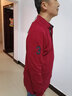 袋鼠（DAISHU）純棉長(cháng)袖T恤男秋冬季男士100%全棉體恤衫男裝翻領(lǐng)刺繡POLO領(lǐng)上衣 9582-紅色(常規厚度) 175/XL 曬單實(shí)拍圖