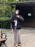 吉普2024年新款時(shí)尚加厚保暖外套男女冬季拼接撞色寬松羽絨服 黑色 XL（135-150） 曬單實(shí)拍圖