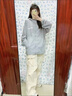 EPET美拉德工裝褲女秋季褲子2025薄款學(xué)生寬松長褲潮流hiphop闊腿束腳 杏色可直筒可束腳 M 建議95-105斤) 曬單實(shí)拍圖
