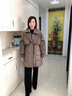 羅蒙（ROMON）媽媽裝羽絨服女2024新款毛呢大衣中老年女裝棉衣秋冬加厚棉襖外套 FQYFX3r0z9 咖色 M （建議110斤以下） 曬單實(shí)拍圖