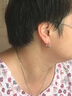 中國(guó)黃金（CHINA GOLD）銀耳釘女時(shí)尚簡(jiǎn)約款養(yǎng)耳洞生日禮物送女友送老婆七夕節(jié) 莫比烏斯耳飾一對(duì)+品牌禮盒 曬單實(shí)拍圖