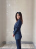 Sugargirl秋冬季小西裝套裝女休閑通勤職業(yè)裝女裝西服外套老師職場(chǎng)經(jīng)理正裝 藏藍色褲子 XL 曬單實(shí)拍圖