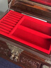 伯莎丹頓中式實(shí)木化妝箱收納盒紅木首飾盒結婚陪嫁麒麟送子全鎖大紅酸枝木 麒麟·珠寶箱（精工） 曬單實(shí)拍圖