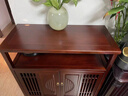 本素新中式餐邊柜靠墻柜禪意柜子儲物柜茶室輕奢邊柜玄關(guān)柜實(shí)木胡桃色 長(cháng)90寬40高90cm【深胡桃色】 曬單實(shí)拍圖