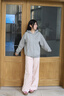 Mmlg連帽開(kāi)衫衛衣女男早秋新款寬松百搭美式復古街頭韓版情侶同款外套 花灰色 S 曬單實(shí)拍圖
