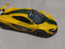 翊玄玩具 合金汽车玩具车模兰博基尼跑车布加迪仿真车模型男孩儿童玩具 迈凯伦P1 GTR 黄色 实拍图