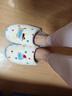 名創(chuàng  )優(yōu)品（MINISO）彩點(diǎn)狗狗卡通趣味毛毛居家鞋女秋冬可愛(ài)棉拖鞋月子鞋白藍40-41 曬單實(shí)拍圖