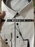諾貝爾保羅（NOBOLPAUL）男士長(zhǎng)袖襯衫春秋新款商務(wù)工裝休閑襯衣職業(yè)工裝純色免燙白襯衣 白色格領(lǐng)1451 39 曬單實(shí)拍圖