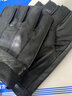 野外尋梅真皮半指手套男士冬季加絨保暖防寒開(kāi)車(chē)騎行健身露指機車(chē)羊皮手套 黑色（絲光里） 均碼L 曬單實(shí)拍圖