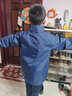 卡爾美（KELME）兒童風(fēng)雨衣男足球訓(xùn)練戶(hù)外運(yùn)動(dòng)連帽防風(fēng)梭織外套 深藍(lán) 150 曬單實(shí)拍圖